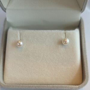 Elegant Baby White Freshwater Pearl Stud Earrings